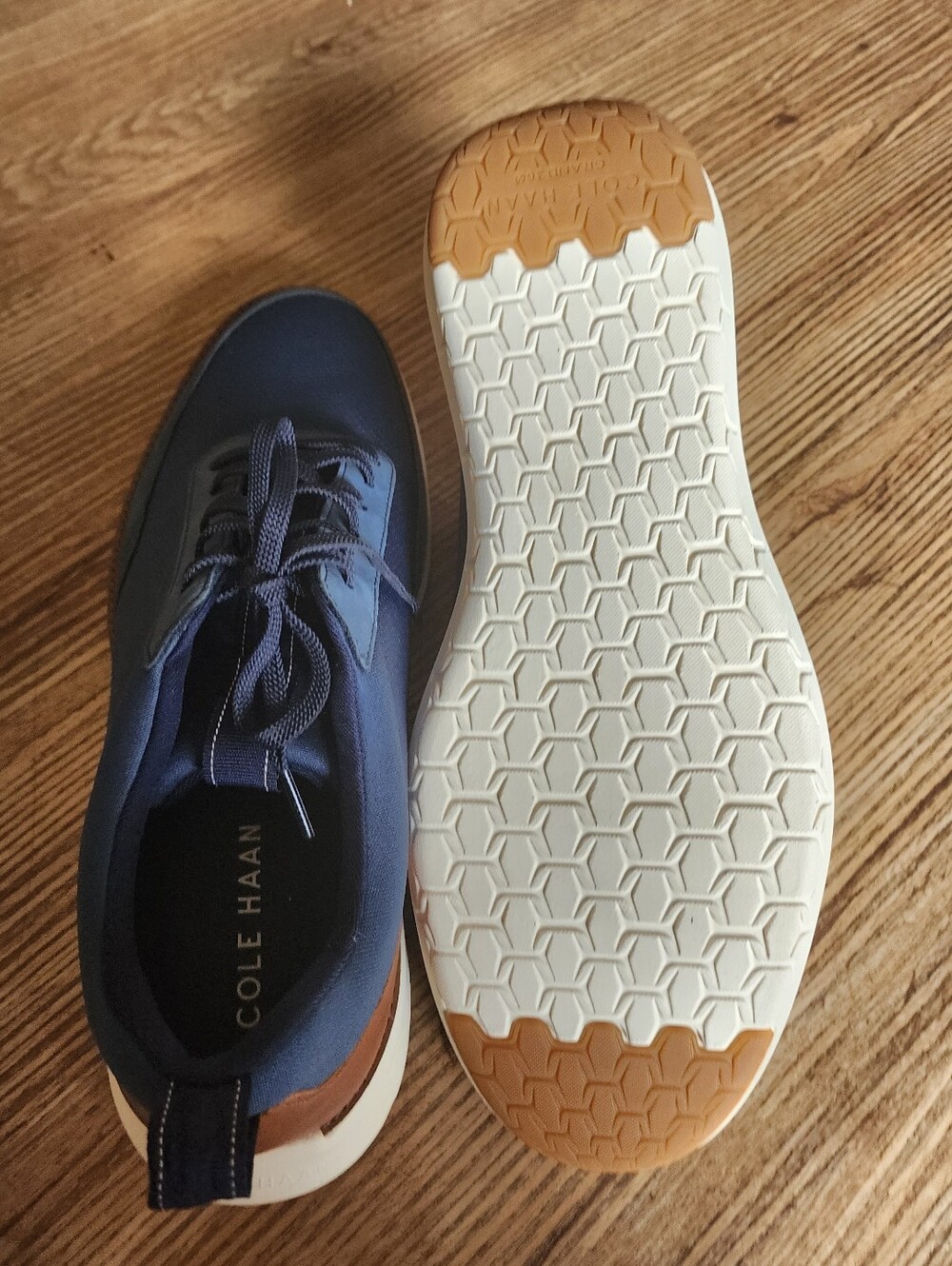Size 12 Cole Haan Grand Remix Men's Casual Blue Lace-Up Sneakers Retail 160$ - Picture 8 of 9